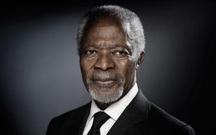 Kofi Annan em dezembro de 2017 (Crédito: Joel Saget / AFP)