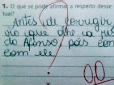 Respostas engraçadas e criativas dadas por crianças em provas