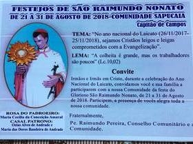 Festejos de São Raimundo Nonato comunidade Sapucaia