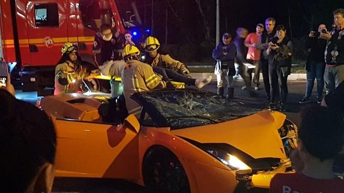  A mulher e o instrutor ficaram feridos e foram levados ao hospital (Crédito: Eduardo Schultz/Arquivo pessoal)