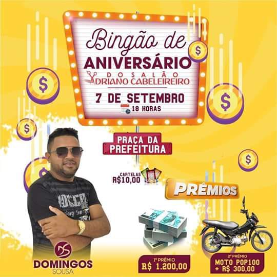 Bingão de 02 anos do Salão de Cabeleireiro O Adriano.