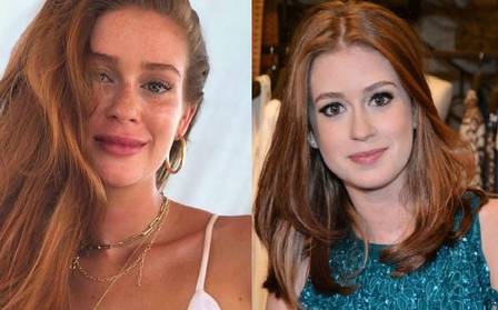 Marina Ruy Barbosa em foto atual e em 2016 (Crédito: Reprodução)