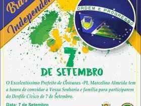 Prefeitura de coivaras promoverá desfile cívico de 7 de setembro
