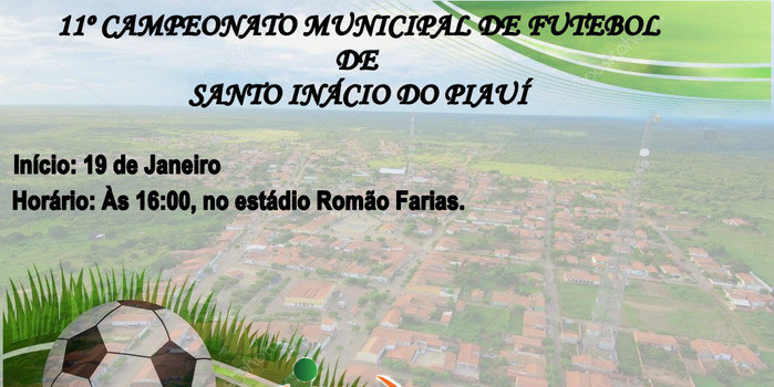 Campeonato Municipal de Futebol terá início dia 19 em Santo Inácio