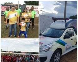 Início de campeonato têm futebol e entrega de ambulância em Santo Inácio