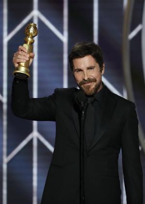 Christian Bale aceita Globo de Ouro por seu papel em "Vice" (Crédito: Paul Drinkwater/NBC Universal/Reuters)