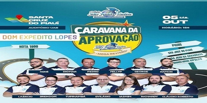 Prefeitura de Dom Expedito Lopes conduz alunos do município para AULÃO PRÉ-ENEM em Santa Cruz do Piauí.