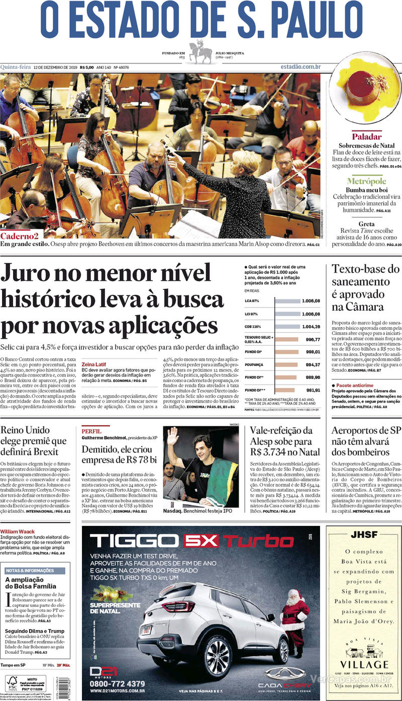 Veja as capas dos principais jornais de circulação nacional de hoje