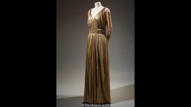 Vestido de seda metalizado da House of Paquin