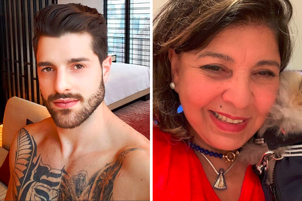 Roberta Miranda se impressiona com suposta nude de Tiago 