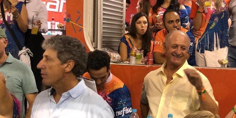 Felipão e Galiotte visitam camarote de patrocinadora no Anhembi