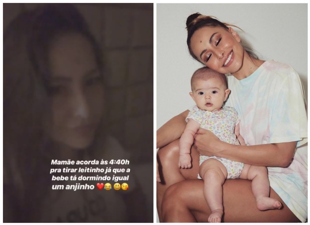 Sabrina Sato acorda de madrugada para tirar leite para Zoe