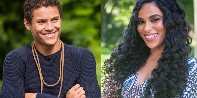 Ex-BBBs Hana e Rodrigo França curtem noitada com italiano Alberto