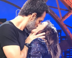 Rodrigo Santoro dá beijão em Tatá Werneck: ‘Vim para isso’