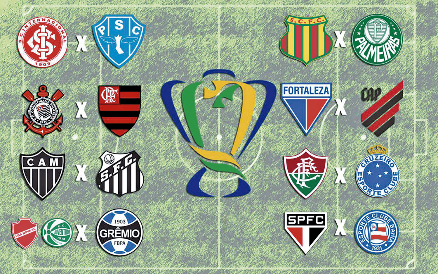 Definidas em sorteio as oitavas de final da Copa do Brasil Definidas em sorteio as oitavas de final da Copa do Brasil