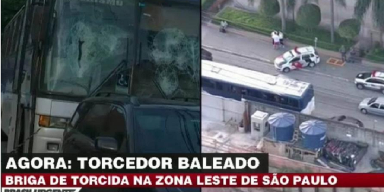 Briga entre torcedores do Palmeiras deixa um baleado e dez feridos