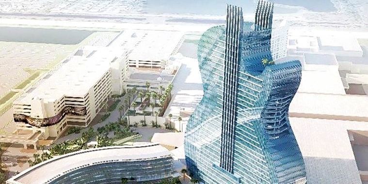 Hotel em forma de guitarra é atração na Flórida
