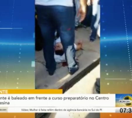 Estudante é baleado em frente a curso preparatório no Centro de Teresina