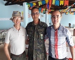 Dom Expedito Lopes recebeu visita do Coronel Marcelo Martins do Ministério da Defesa.