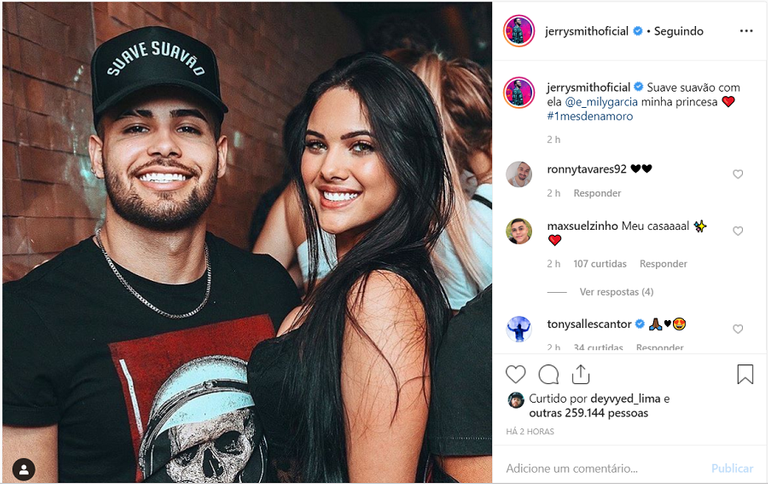 Namorada De Jerry Smith Desativa Instagram Apos Boatos De Traicao