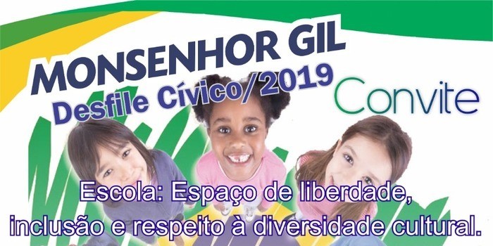 Desfile Cívico em Monsenhor Gil será dia 12 de setembro