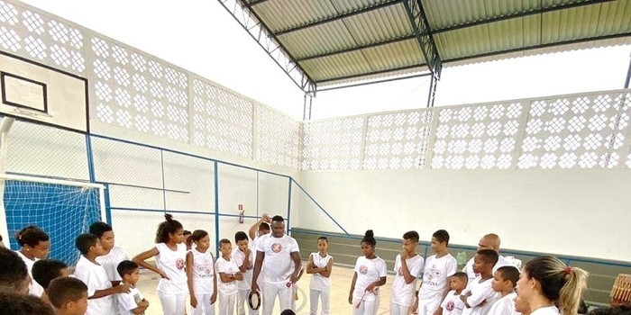 Aluno do grupo de capoeira de Jatobá do Piauí participa de evento de capoeira na cidade de Oeiras -PI