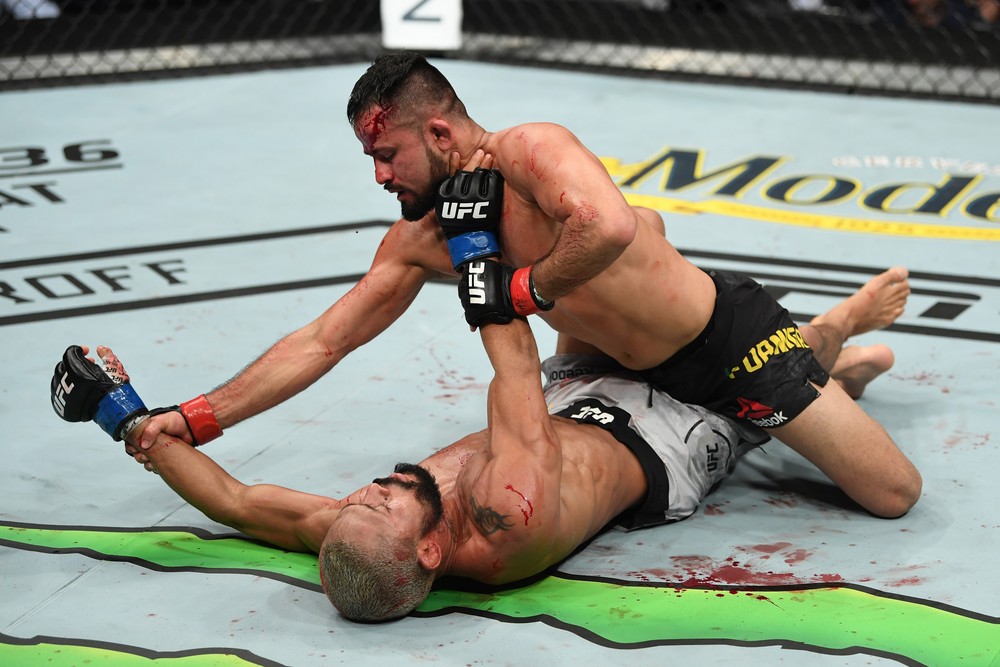 Jussier Formiga venceu Deiveson Figueiredo no UFC Nashville, em março deste ano — Foto: Getty Images .