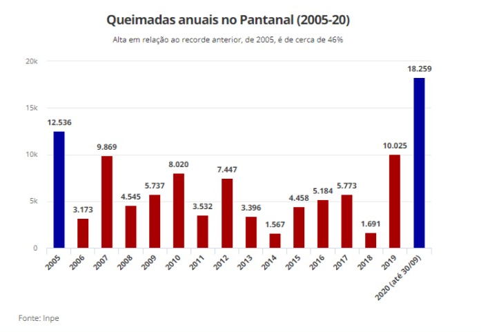 Pantanal Em 2020 Já Tem O Maior Número De Incêndios Da História