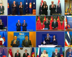 China e outros 14 países assinam o maior acordo comercial do mundo