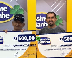 Assine Ganhe: 66º e 67º sorteados recebem prêmio de R$ 500 no GMNC