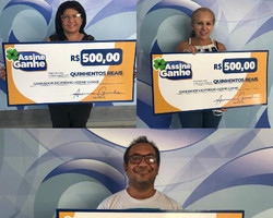 Ganhadores do Assine Ganhe recebem prêmios de R$ 500 no GMNC