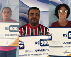 Ganhadores do Assine Ganhe recebem prêmios de R$ 500 no GMNC