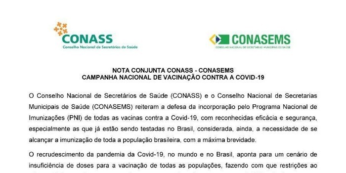 Secretários de Saúde alertam: não se pode descartar nenhuma vacina