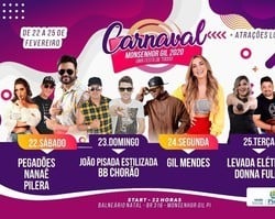 Confirmada a programação de Carnaval de Monsenhor Gil 2020