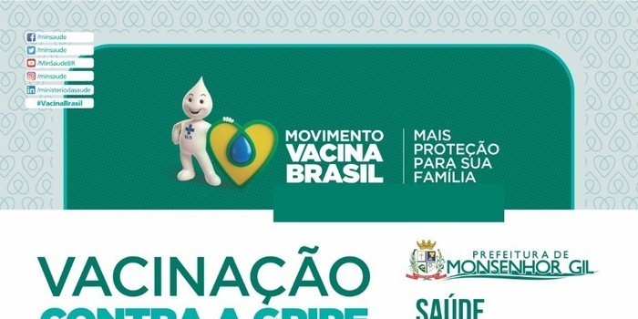 Idosos de Monsenhor Gil serão vacinados em casa na campanha contra a gripe
