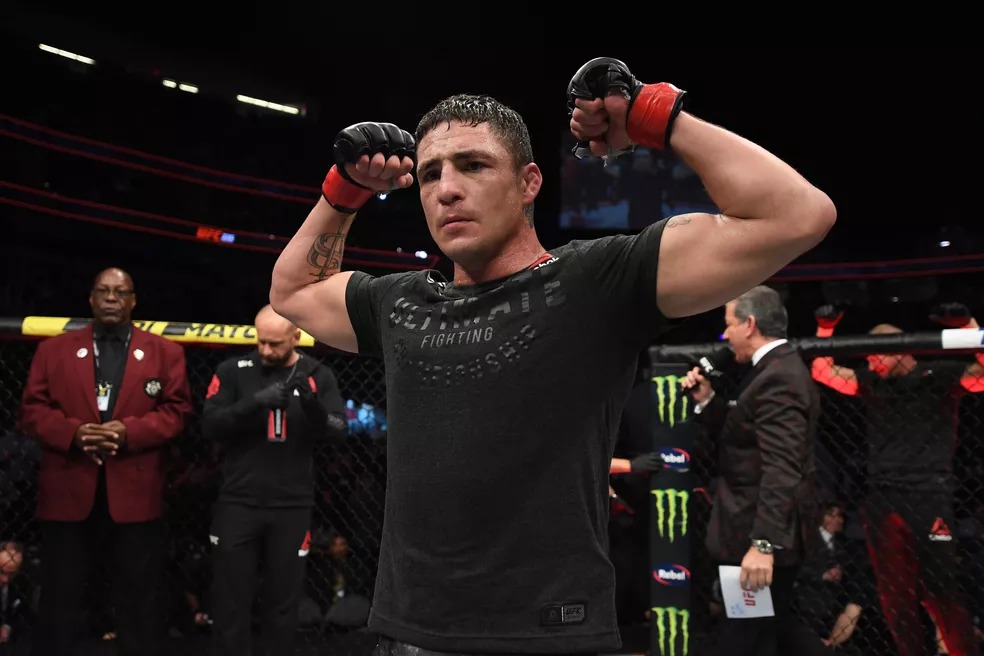 Diego Sanchez já disputou o cinturão dos leves e perdeu para BJ Penn — Foto: Jeff Bottari/Zuffa LLC/ Diego Sanchez já disputou o cinturão dos leves e perdeu para BJ Penn — Foto: Jeff Bottari/Zuffa LLC/