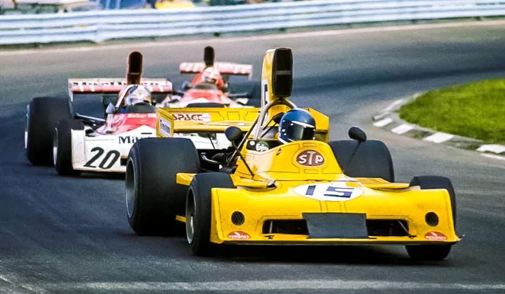 Beuttler à frente de Beltoise e Regazzoni em 1973 — Foto: Reprodução/rede social