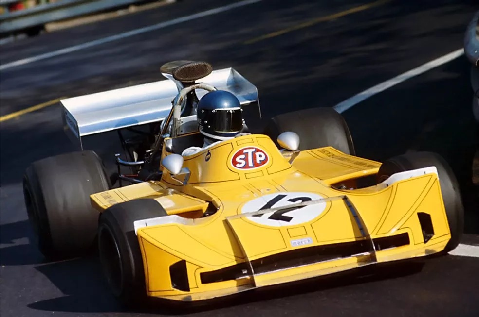 Mike Beuttler pilota March durante o GP da Espanha de 1973 — Foto: Reprodução/rede social