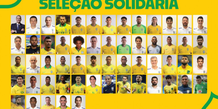 Seleção Brasileira entra em campo contra o Coronavírus