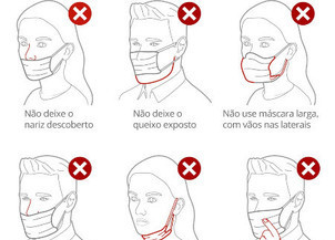 Veja os erros mais comuns no uso de máscaras e como usar corretamente