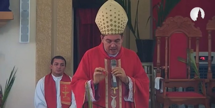 Dom Francisco celebra missa do Domingo de Ramos sem a presença do povo