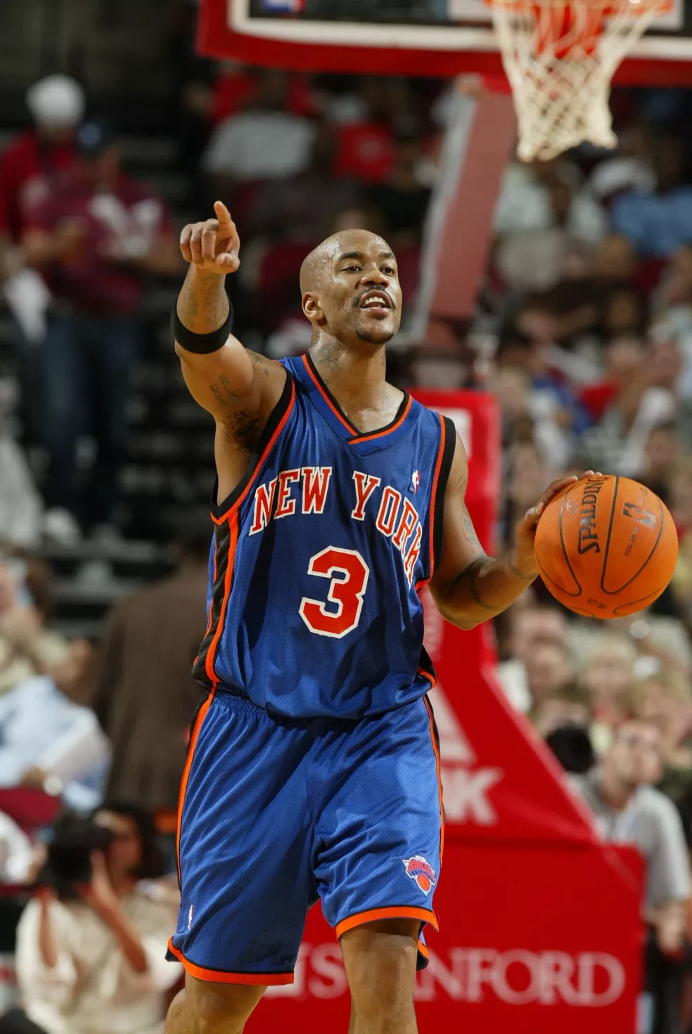 Stephon Marbury em ação pelos Knicks na NBA — Foto: Robert Seale/Getty Images