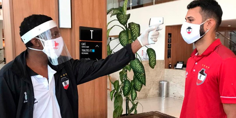 River segue todos os protocolos em treinos para Copa Nordeste