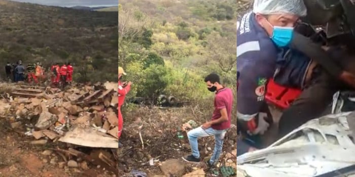 Carreta tomba em serra e deixa um morto e outro ferido no sul do Piauí