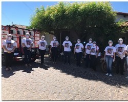Campanha sinal vermelho contra a violência doméstica em Inhuma-Piauí