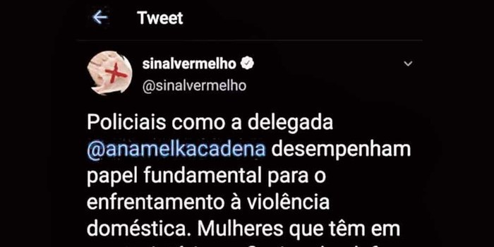 Campanha Sinal Vermelho destaca trabalho de Anamelka contra violência