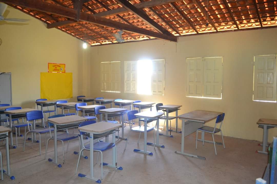 Mais uma escola reformada e aguardando pela volta dos alunos em Monsenhor Gil - Imagem 1