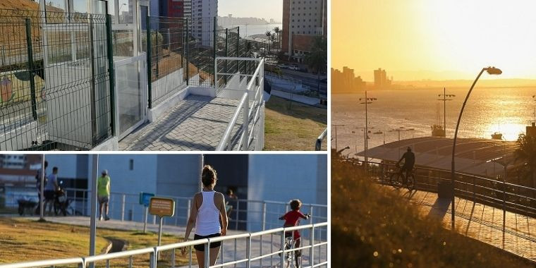 Acesso a mirante em Fortaleza (CE) ganha elevador sobre trilhos