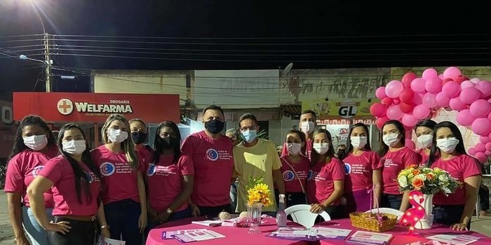 Outubro Rosa é lembrado em Monsenhor Gil pela equipe da Secretaria de Saúde