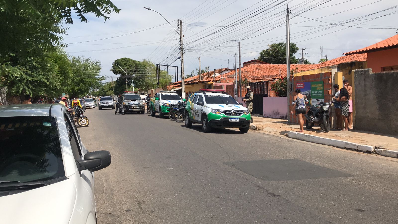  O crime foi registrado na Rua Samuel Santos, na cidade de Parnaíba, litoral do Piauí - Foto: Reprodução/WhatsApp